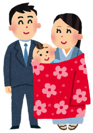 お宮参りイラスト