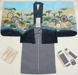 画像3: 七五三5歳着物袴15点セット 水色