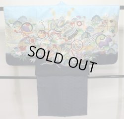 画像1: 七五三5歳着物袴15点セット 水色