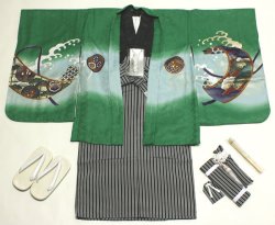 画像3: 七五三5歳着物袴11点セット