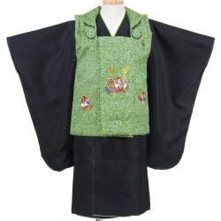 画像1: 七五三3歳着物被布5点セット