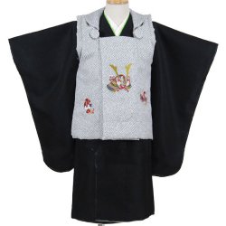 画像1: 七五三3歳着物被布5点セット