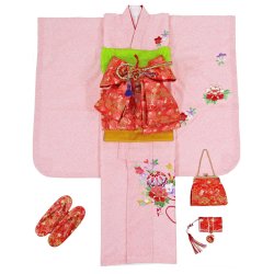 画像1: 七五三女の子7歳着物20点セット合繊