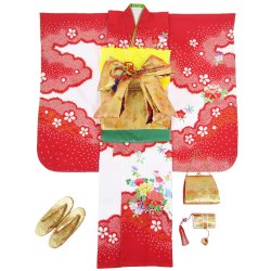 画像1: 七五三女の子7歳着物20点セット合繊