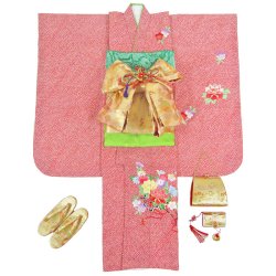 画像1: 七五三女の子7歳着物20点セット合繊