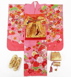 画像1: 七五三女の子7歳着物20点セット正絹