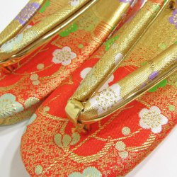 画像3: 七五三 ７歳草履(21cm)朱金