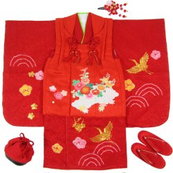 画像3: 七五三着物3歳8点セット正絹