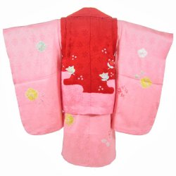 画像2: 七五三着物3歳8点セット正絹