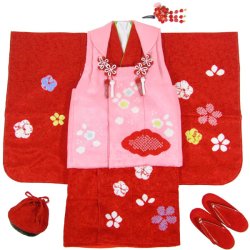 画像3: 七五三着物3歳8点セット正絹