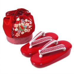 画像1: 七五三 草履(16.5cm)・巾着セット