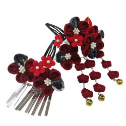 画像1: 女の子七五三髪飾りセット