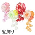 造花クリップ髪飾り