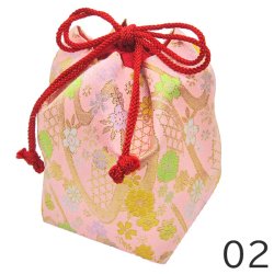 画像3: 金襴生地角底巾着