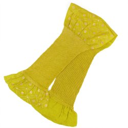 画像2: 子ども 正絹金彩帯揚げ ヒワ