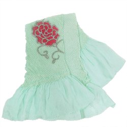 画像1: 子ども 正絹金彩帯揚げ 水色