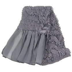 画像1: 七五三絞りナイロン帯揚げ グレー