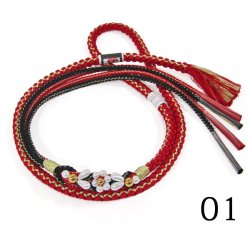 画像2: 七五三飾り付き正絹帯締め