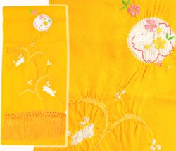 画像8: 七五三正絹絞り桜刺繍うさぎしごき