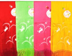 画像10: 七五三正絹絞り桜刺繍うさぎしごき