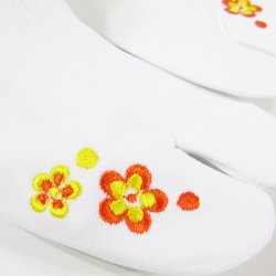 画像2: こども用 刺繍入りストレッチたび 