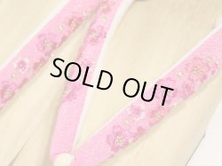 画像2: 女性桜刺繍白木下駄LLサイズ