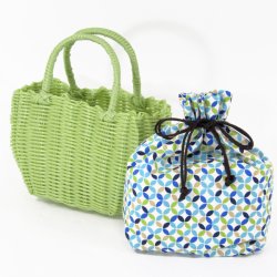 画像3: 巾着付きかごバッグ