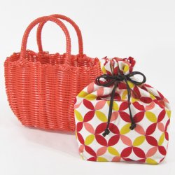 画像10: 巾着付きかごバッグ