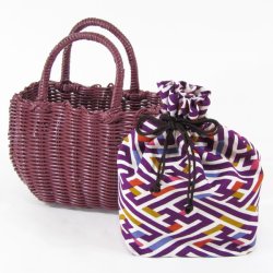 画像11: 巾着付きかごバッグ