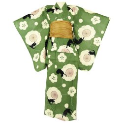 画像9: 女の子ゆかた100サイズ（単品/セット） 梅に猫