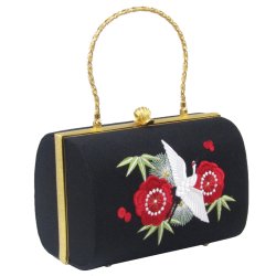 画像3: 鶴松竹梅刺繍入り和装バッグ