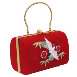 画像6: 鶴松竹梅刺繍入り和装バッグ