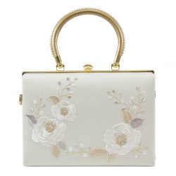 画像3: 山茶花刺繍入り和装バッグ