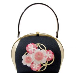 画像3: 七宝桜刺繍入り和装バッグ