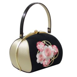 画像4: 七宝桜刺繍入り和装バッグ