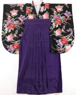 画像1: 二尺袖着物 袴２点セット