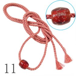 画像14: トンボ玉付き帯飾り紐