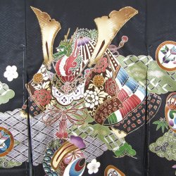 画像2: 男の子お宮参り着物（兜 黒）