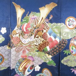 画像2: 男の子お宮参り着物（兜 紺）