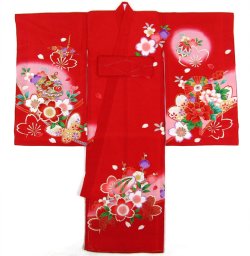 画像3: 女の子お宮参り着物　赤