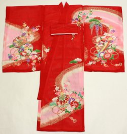 画像3: 女の子 夏のお宮参り着物 絽 (赤)