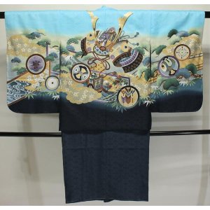 画像: 七五三5歳着物袴15点セット 水色