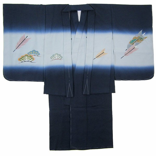 画像5: 七五三5歳男の子 正絹羽織着物3点セット (5)