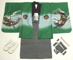 画像: 七五三5歳着物袴11点セット