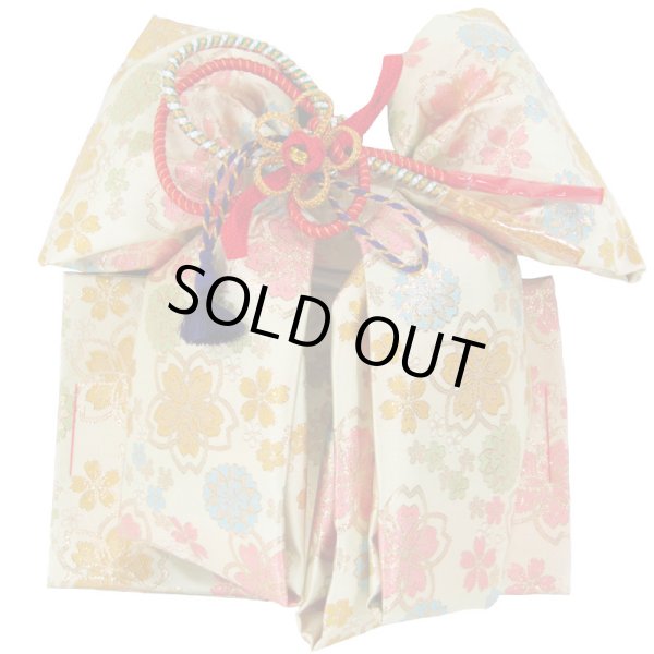 画像1: 七五三 ７歳用結び帯（作り帯）大寸 (1)