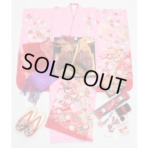 画像: 女の子7歳刺繍入り着物20点セット正絹