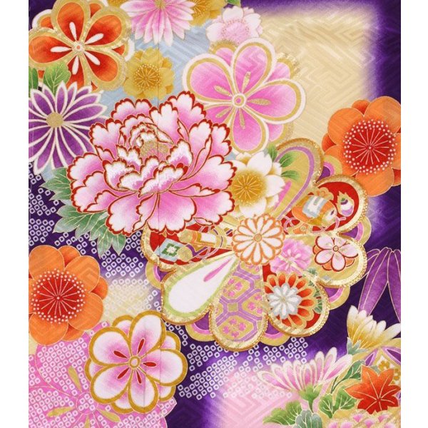 画像2: 七五三女の子7歳着物19点セット正絹 (2)