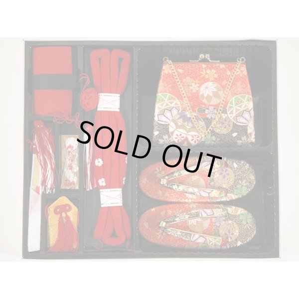 画像1: 七五三高級箱セコ７点セット3歳用(草履18cm) (1)