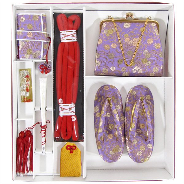 画像1: 七五三箱セコ７点セット3歳用 (1)