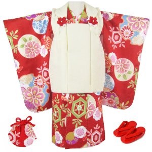 画像: 七五三着物3歳8点セット